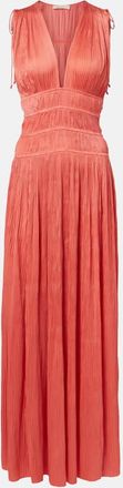 Ulla Johnson Tasneem plisse satin gown