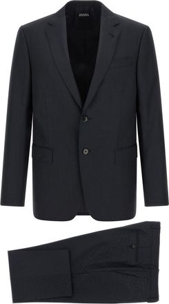 Ermenegildo Zegna Dark Blue Notched Lapel Suit