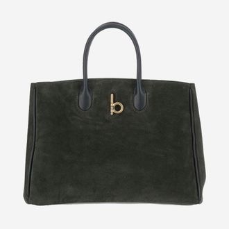 Burberry rocking Horse Green Suede Bag