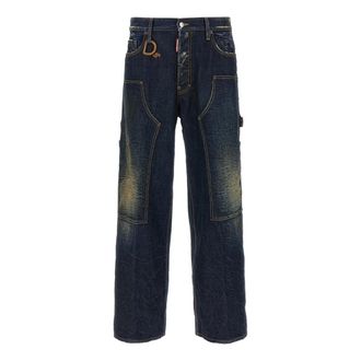 Dsquared2 Heren, Jeans, Blauw, Maat: 2XL Katoen