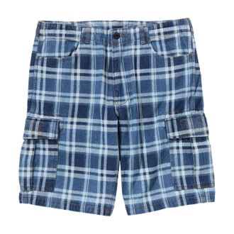 A Bathing Ape Check 6 Pocket Denim Shorts Indigo 1K30-151-003