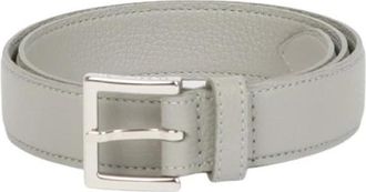 Orciani Klassieke Sense Leren Riem - Dames - Riemen - Grijs - 80 CM - Accessoires