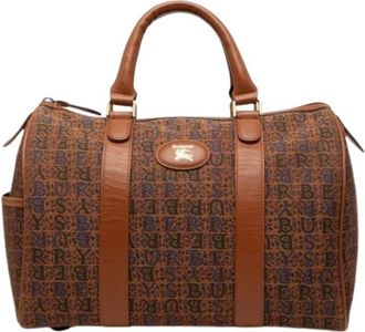 Burberry Pre-owned Boston Bag - Dames - Vintage Weekendtas - Bruin - ONE Size - Leer - Vintage
