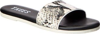Tkees Tkees Lucas Snake-Embossed Leather Sandal