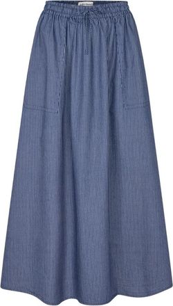 Lollys Laundry Midi Rok - Dames - Midirokken - Blauw - XS - Rokken