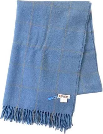 Loewe Pre-owned Fabric scarves - Dames - Vintage Accessoires - Blauw - ONE Size - Vintage