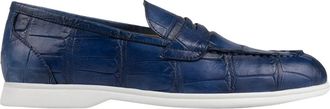 Kiton Crocodile Loafers - Heren - Loafers - Blauw - 40 1/2 EU - Leer - Schoenen