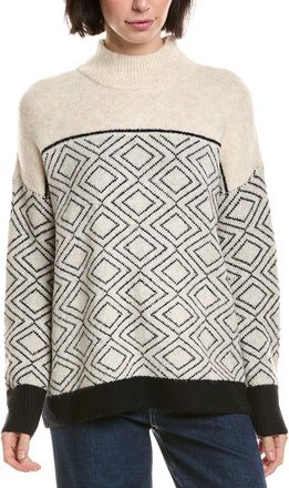 Vince Camuto Diamond Motif Mock Neck