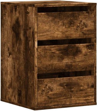 vidaXL Corner Chest of Drawers Smoked Oak 40x41x58 cm Engineered Wood vidaXL