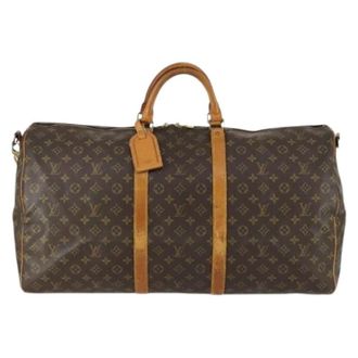 Louis Vuitton Pre-owned Weekend Bags, unisex, Brown, Size: ONE SIZE Pre-owned Vintage Canvas Weekend Bag