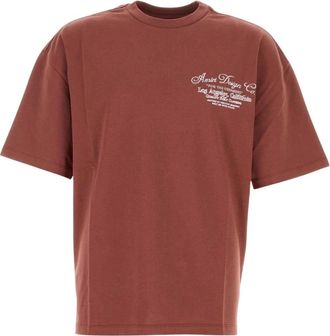 Amiri Dreamers Chain Stitch Oversized Tee - Heren - T-shirts - Rood - XL - Katoen - Tops