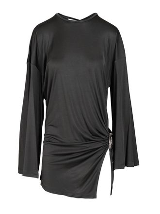 The Attico Shiny Jersey Mini Dress Abiti Grey-Donna
