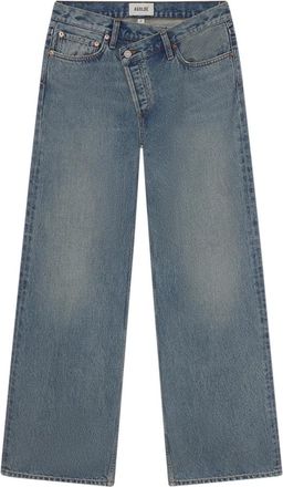 A Gold E Arc Criss Cross Jean - Dames - Regular Fit Jeans - Blauw - W28 - Katoen - Jeans