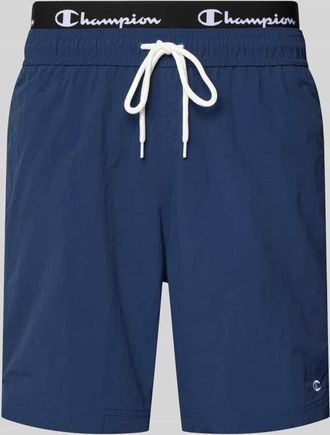 Champion Badehose mit Label-Details und Ges&auml;&szlig;tasche in Marine, Gr&ouml;&szlig;e XXL