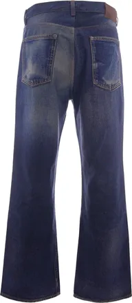 Our Legacy Mens Jeans Third Cut Azure Print Cotton