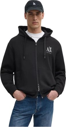 A|X Armani Exchange Felpa con zip integrale - - Sweatshirts & Hoodies - Uomo - Nero - 2XL