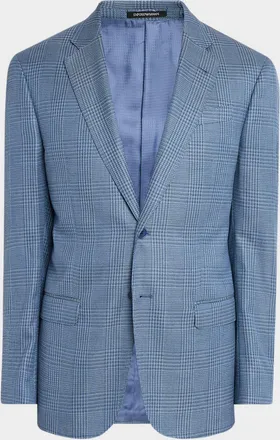 Emporio Armani Men & apos;s Glen Plaid Single-Breasted Sport Coat