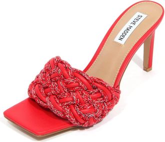 Steve Madden Espresso Red Multi Ciabatta Schoenen - Dames - Muiltjes - Rood - 38 1/2 EU - Schoenen