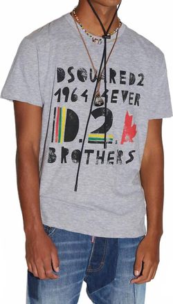 Dsquared2 Bros Cool T-Shirt In Gray