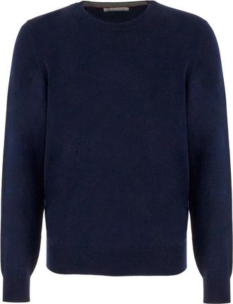 Brunello Cucinelli Stijlvolle Gebreide Collectie - Heren - Cashmere truien - Blauw - XL - Kasjmier - Truien & Vesten