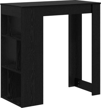 vidaXL Bar Table Black Oak 102 x 50 x 103.5 cm Engineered Wood vidaXL