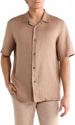 Theory Daze Linen Shirt In Fossil