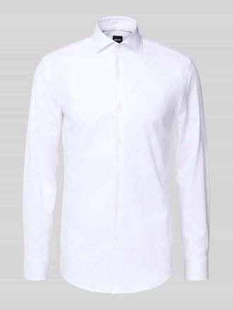 HUGO BOSS Slim Fit Businesshemd aus Baumwoll-Mix Modell HANK in Weiss, Größe 43