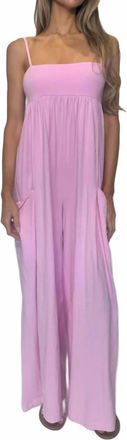 Free People Hot Shot Strappy Onesie Romper In Powder Pink