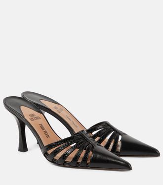 PARIS TEXAS Mules Nadia 85 in pelle