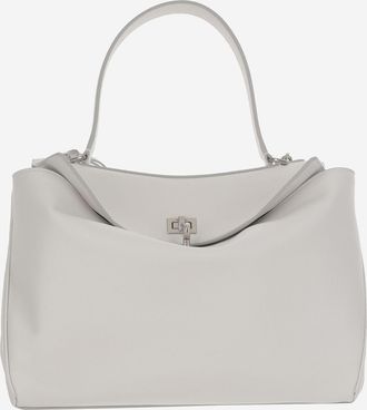 Balenciaga Womens Medium Rodeo Bag White Calfskin Shoulder