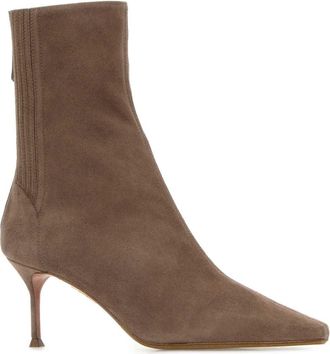 Aquazzura Womens Honor&eacute; Ankle Boot Gray Suede