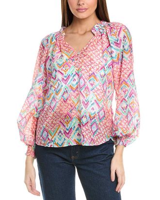Hale Bob Lyla Silk-Blend Top