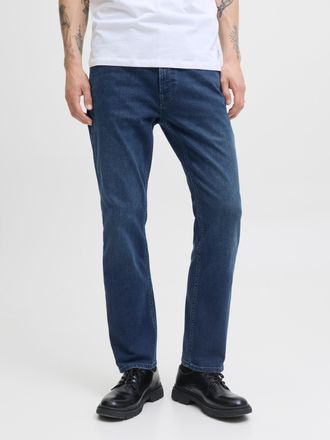 Jack & Jones Straight-Jeans JACK & JONES JJICLARK JJORIGINAL SQ 2, Herren, Gr. 30, L&auml;nge 30, blau (blau denim), Denim/Jeans, Obermaterial: 76% Baumwolle, 22% Polye