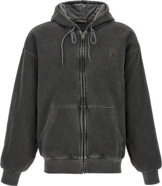 Carhartt Work in Progress Logo-patch Zip-up Hoodie