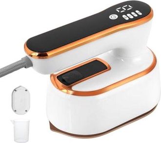 OEM Plancha De Vapor Compacta Para Viajes - Con Pantalla Digital - 1000 W - Dise&ntilde;o Plegable - Dise&ntilde;o En Dorado Y Blanco
