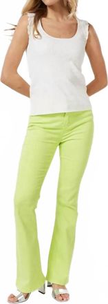 Esqualo Fallon Flair Jeans In Lime