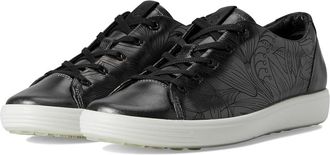Ecco Soft 7 Floral Sneaker Womens Shoes Silver Metallic Floral : EU 41 (US Womens 10-10.5) M, Leather