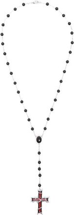 Darkai Inferno Beaded Cross-pendant Necklace