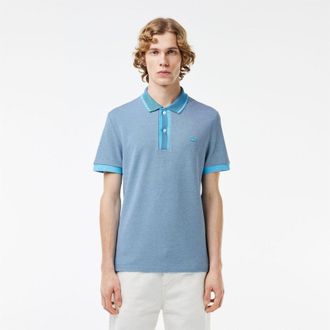 Lacoste Mens Fit Caviar Piqu&iquest; Polo Shirt in Blue - Size X-Small