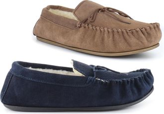 Generic Mens Moccasin Slippers Size 6 Boys Slippers Size 13 Mens Moccasins Boys Moccasins Thermal Slipper Warm Slipper Slip On Moccasin Outdoor Sole Real Sued