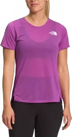 The North Face Sunriser Short Sleeve Shirt In Purple Cactus Flower