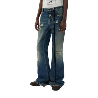 Ann Demeulemeester Wide Jeans, female, Blue, Size: W25 Five-Pocket Bootcut Jeans