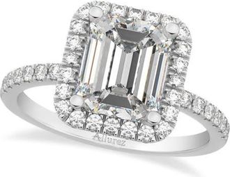 Allurez Lab Moissanite & Diamond Engagement 14k in 3.32Ct/white Gold at Nordstrom, Size 7.5