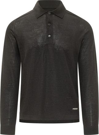 Premiata Wool and Silk Crewneck - Heren - Ronde hals truien - Zwart - M - Wol - Truien & Vesten