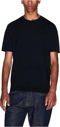 A|X Armani Exchange T-shirt van katoen met ronde hals en korte mouwen - Heren - T-shirts - Zwart - M - Katoen - Tops