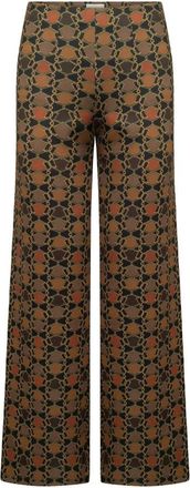 Seductive Wijde broek - Dames - Wijde Broeken - Bruin - 3XL - Broeken