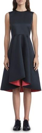 Lafayette 148 New York Sleeveless High-Low Fit & Flare Dress in Black at Nordstrom Rack, Size 16 (Similar To 14W)