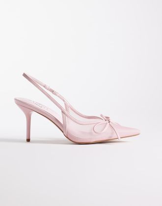 Simmi London Simmi London - Susanna - Scarpe con tacco e cinturino posteriore in rete rosa