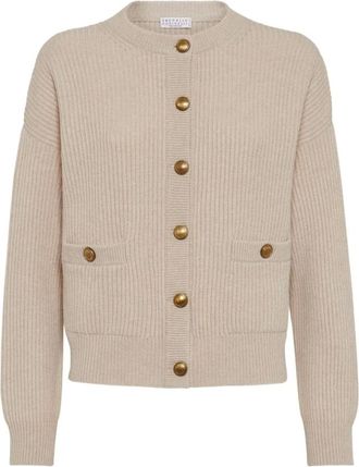 Brunello Cucinelli Dames, Truien, Beige, Maat: XL