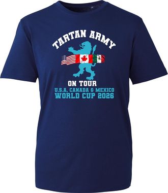 Generic Soccer Army on Tour T-Shirt, Football Supporters T-Shirt, Scotland World Cup Gift, Unisex Adults and Kids Tee Top(Navy Blue, 7 Years)